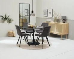 Buffet HALMSTAD 3 Portes Polyrotin/coloris Chêne -Meubles Reduction Magasin 218133