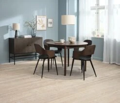 Royal Oak Table MARSTRAND Ø110/110x200 Chêne Foncé -Meubles Reduction Magasin 218153