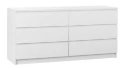 Commode 3+3 Tiroirs LIMFJORDEN Blanc