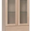 Royal Oak Vitrine KALBY 2 Portes Chêne Clair -Meubles Reduction Magasin 59277