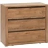 Commode 3 Tiroirs VEDDE Chêne -Meubles Reduction Magasin 60632