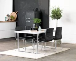 Chaise HAMMEL Noir/chrome -Meubles Reduction Magasin 73124