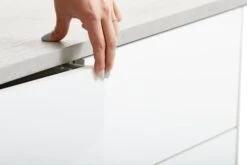 Meuble TV JERNVED Béton/brillant -Meubles Reduction Magasin 73561