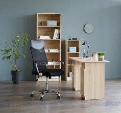 Bibliothèque HORSENS 5 Tablettes Chêne -Meubles Reduction Magasin 86012