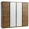 Armoire VEDDE 220x197 A/miroir Chêne -Meubles Reduction Magasin 86220