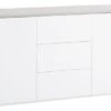 Buffet JERNVED 2 Portes Béton/brillant -Meubles Reduction Magasin 86259