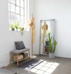 Banc VANDSTED Gris/bambou -Meubles Reduction Magasin 87474