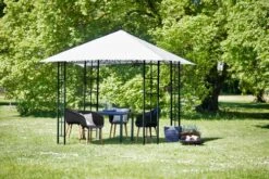 Tonnelle FAABORG L3xL3xH2,65m Blanc