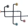 Porte-manteaux GAMBY 6 Crochets Coloré/noir -Meubles Reduction Magasin 98726